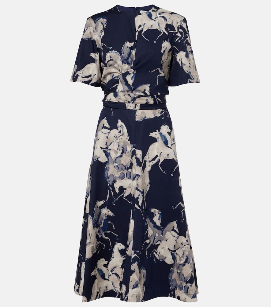 Kirsty printed cotton-blend wrap dress