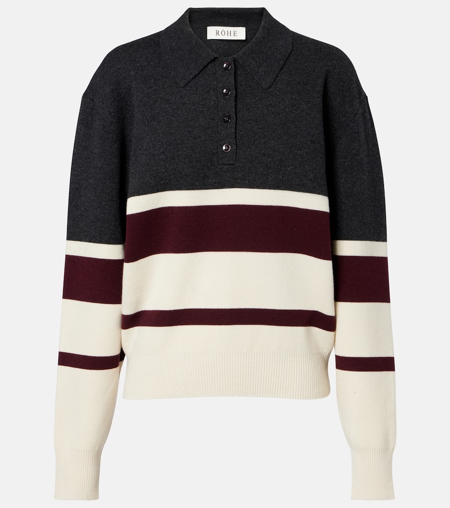 Róhe Wool and cashmere polo sweater