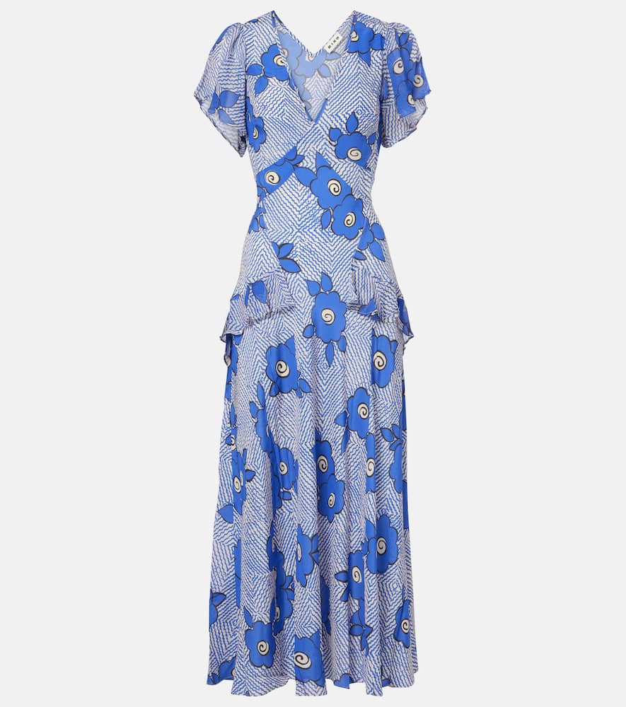 Evie floral silk maxi dress
