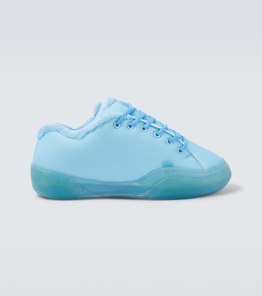 Erl Vamp Padded Terry-lined Sneakers In Blue