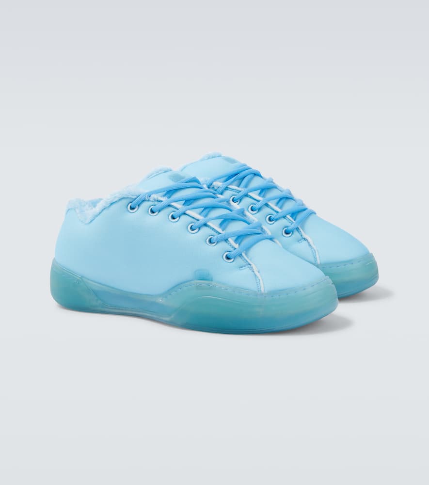 Erl Vamp Padded Terry-lined Sneakers In Blue
