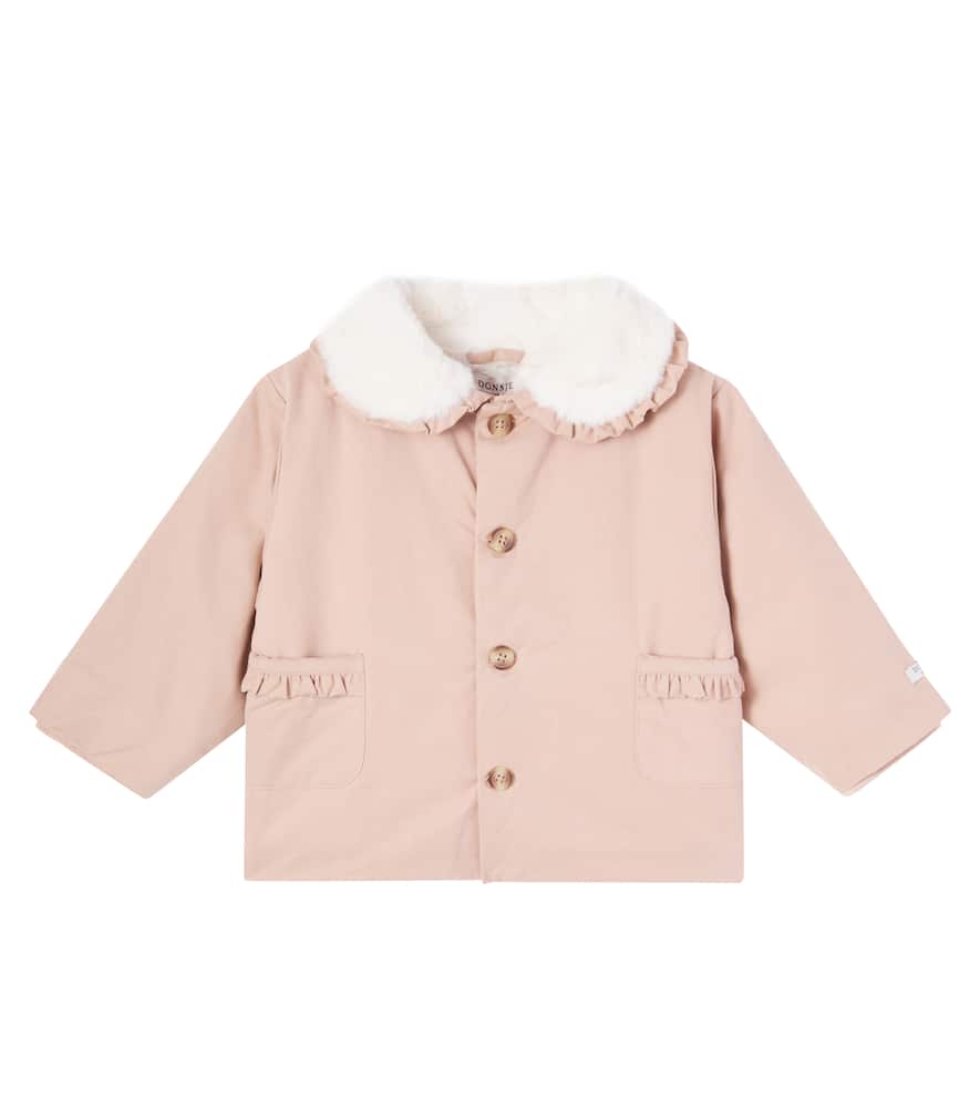 Donsje Baby Tjarda Ruffled Cotton Jacket In Pink