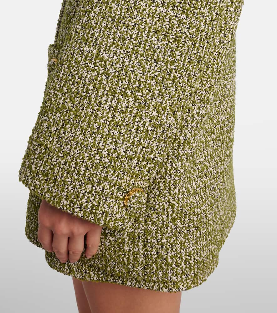Gucci Cotton And Wool-blend Bouclé Coat In Green