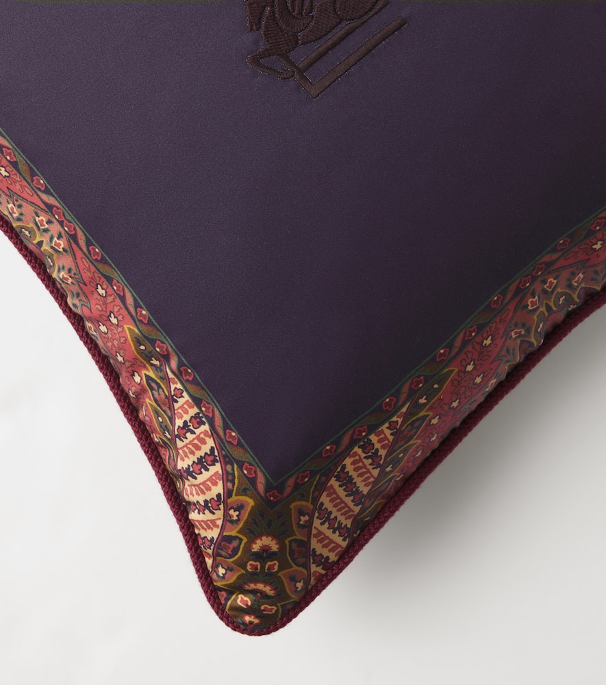 Etro Printed Cotton Cushion In Multi