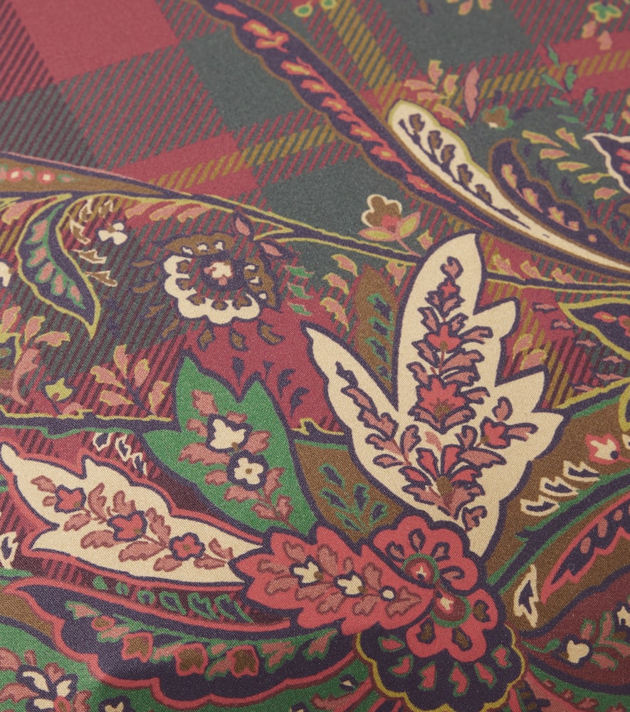 Etro Printed Cotton Cushion In Multi