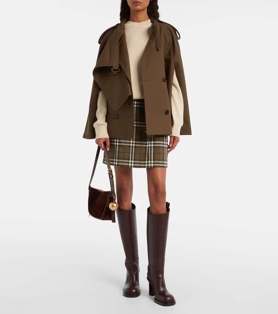 Burberry Cavalier 85 Leather Knee-high Boots In Burgundy