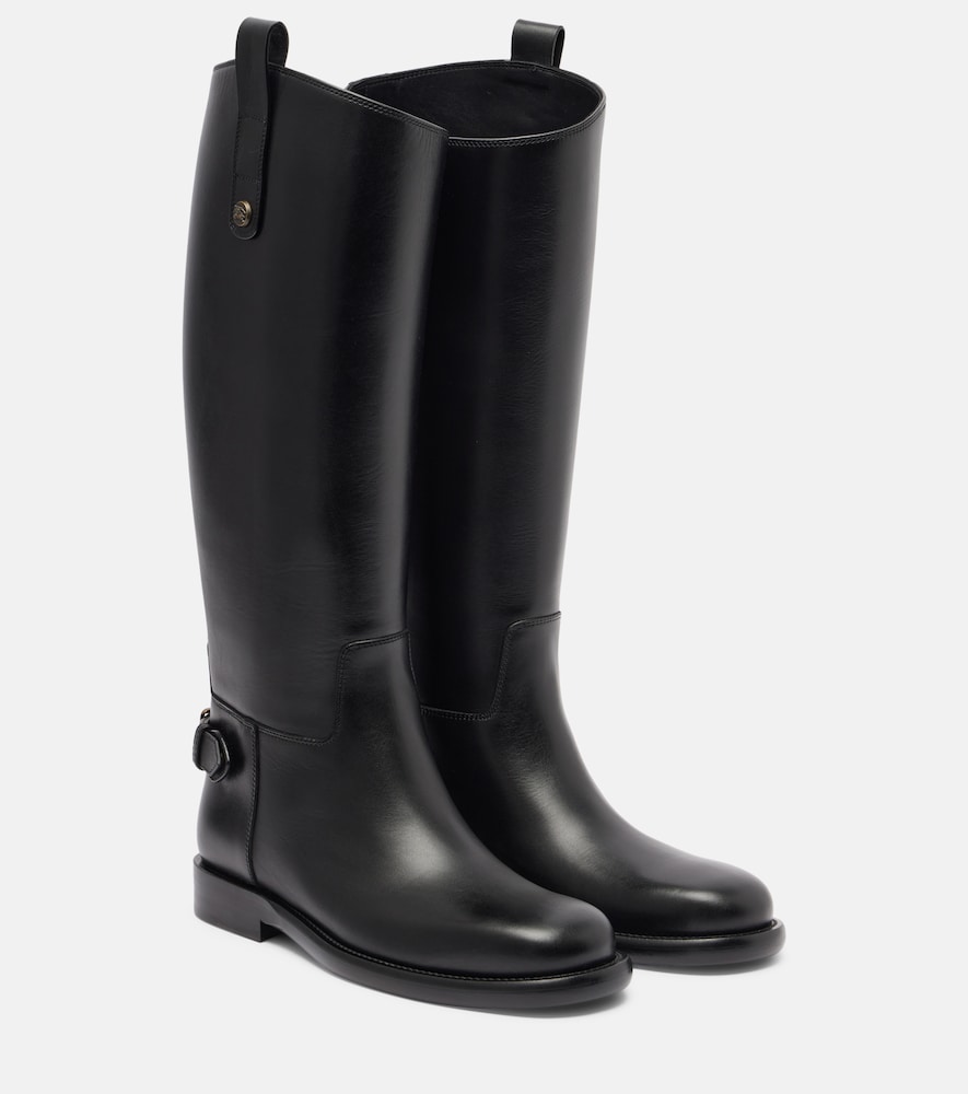 Burberry Cavalier leather knee-high boots