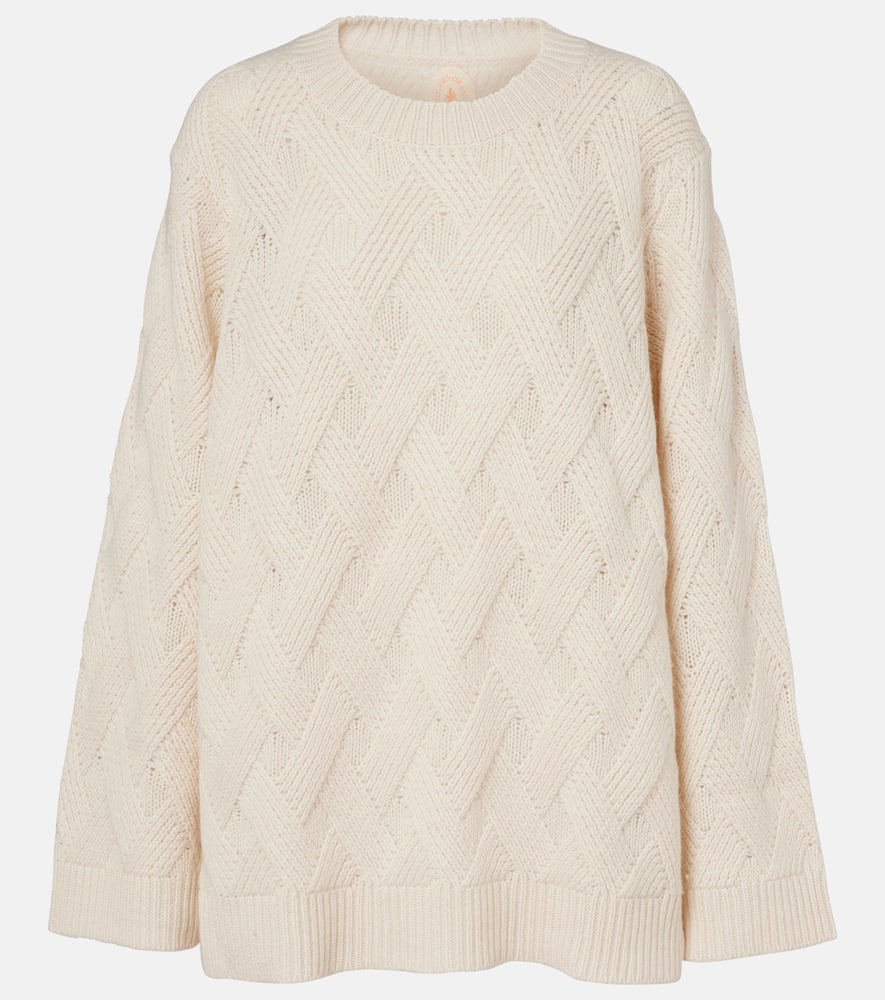 Jardin Des Orangers Oversized Wool And Cashmere Sweater In White