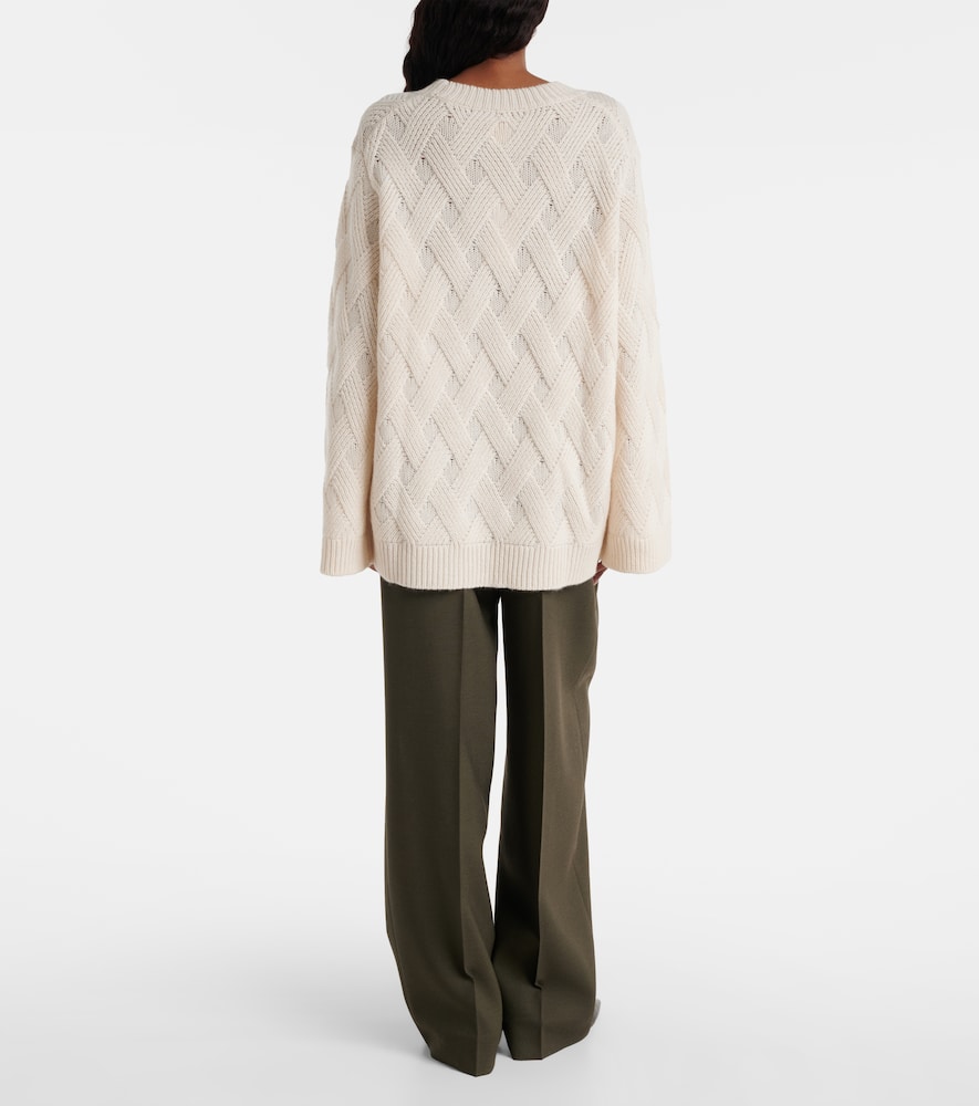 Jardin Des Orangers Oversized Wool And Cashmere Sweater In White
