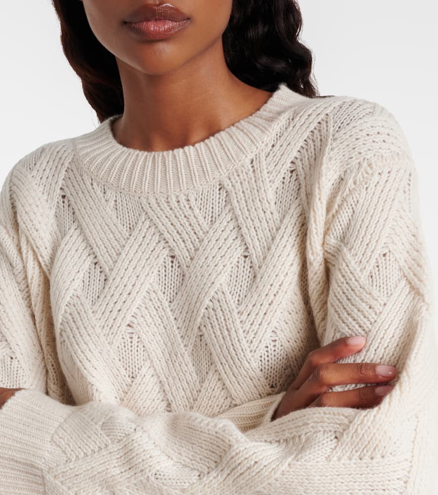 Jardin Des Orangers Oversized Wool And Cashmere Sweater In White