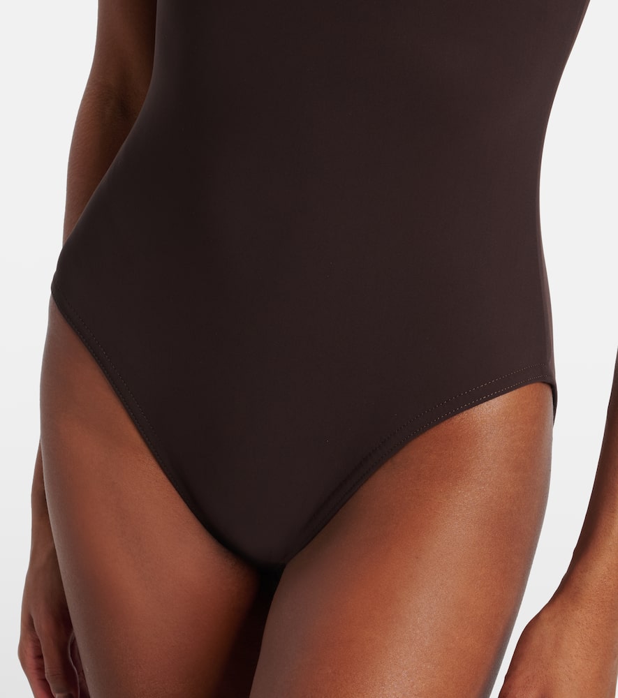 Karla Colletto Luca Ring-detail Swimsuit In Brown
