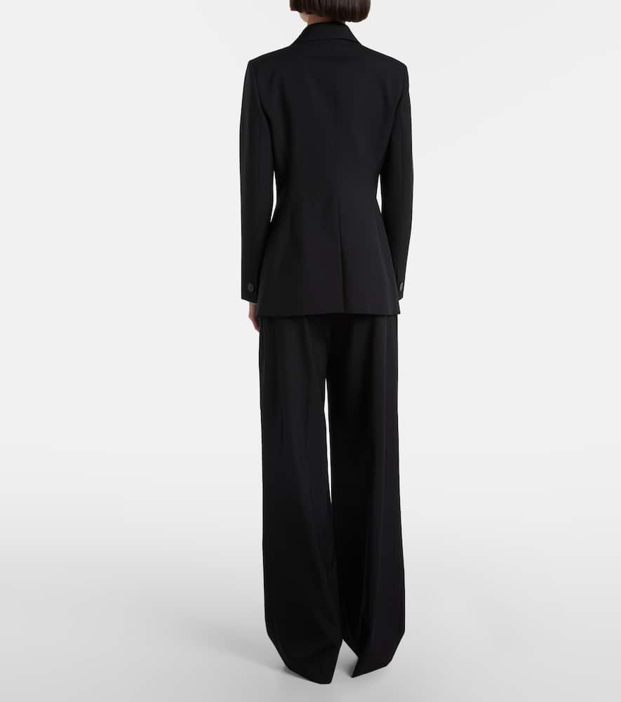 Gucci High-rise Wool Straight Pants In Black