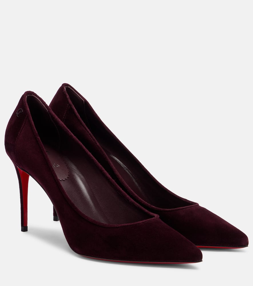 Christian Louboutin Sporty Kate Suede Pumps In Burgundy