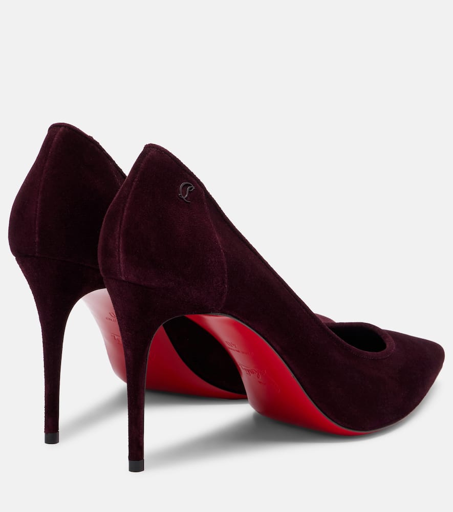 Christian Louboutin Sporty Kate Suede Pumps In Burgundy