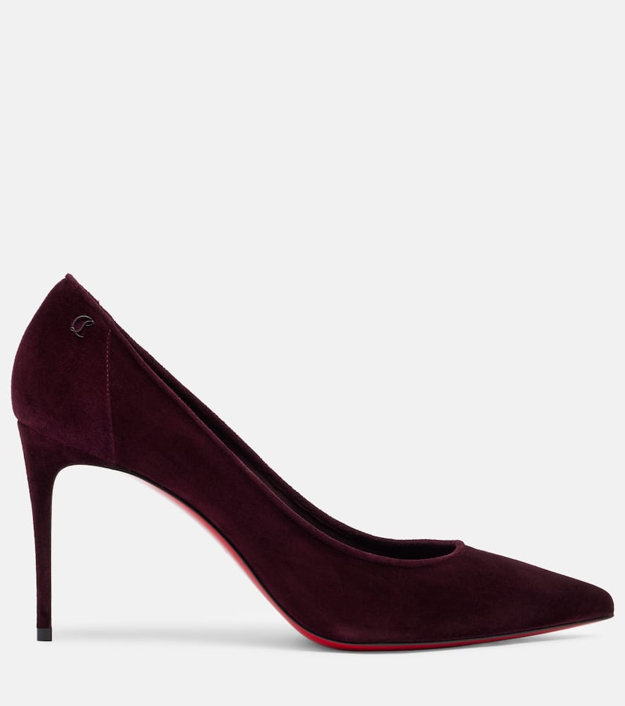Christian Louboutin Sporty Kate Suede Pumps In Burgundy