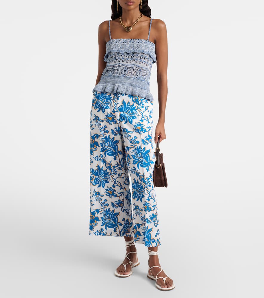 Etro Printed Wide-leg Pants In Multi