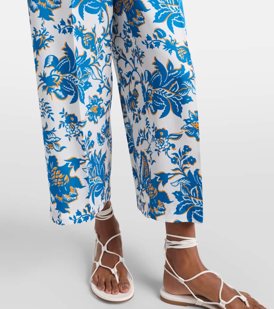 Etro Printed Wide-leg Pants In Multi
