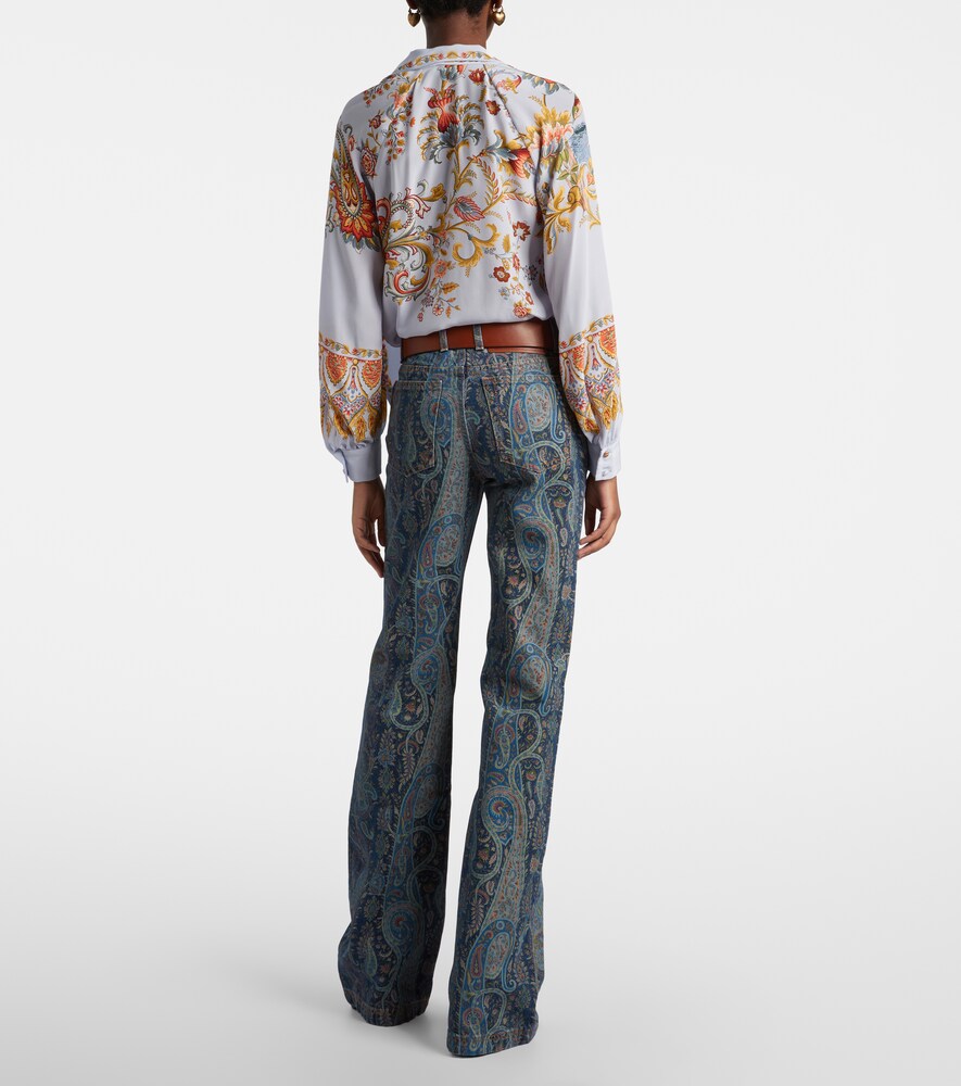  Etro Etro Printed Flared Jeans 