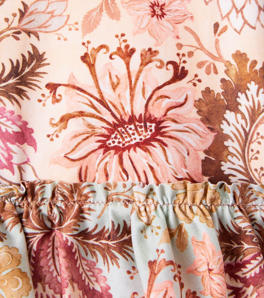 Zimmermann Printed Rashguard Top In Multi