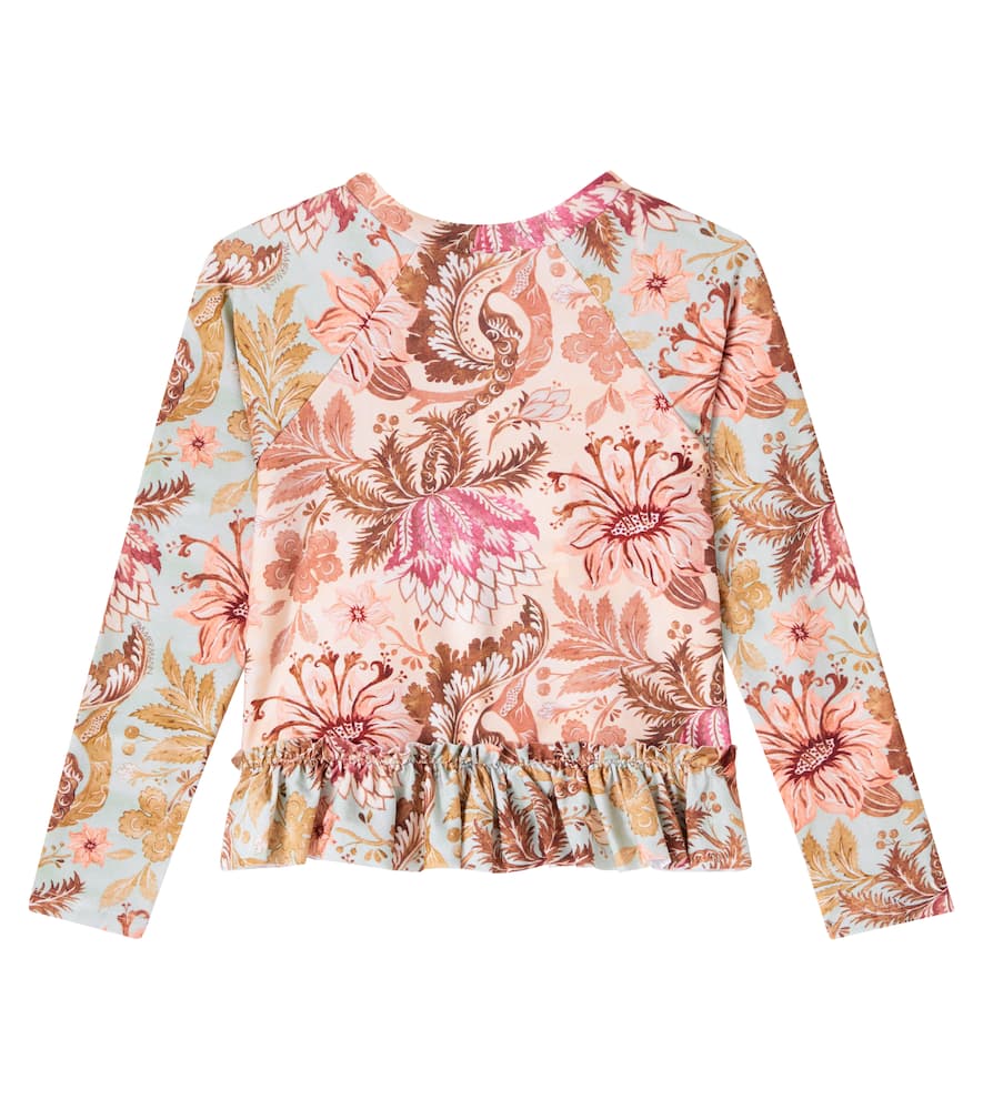 Zimmermann Printed Rashguard Top In Multi