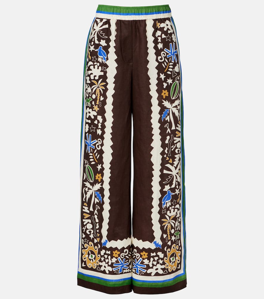 Alemais Alémais Maroc Cotton Wide-leg Pants In Multi