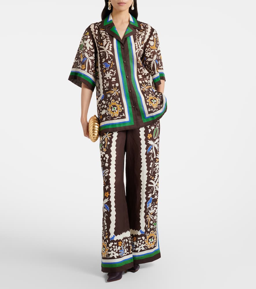 Alemais Alémais Maroc Cotton Wide-leg Pants In Multi