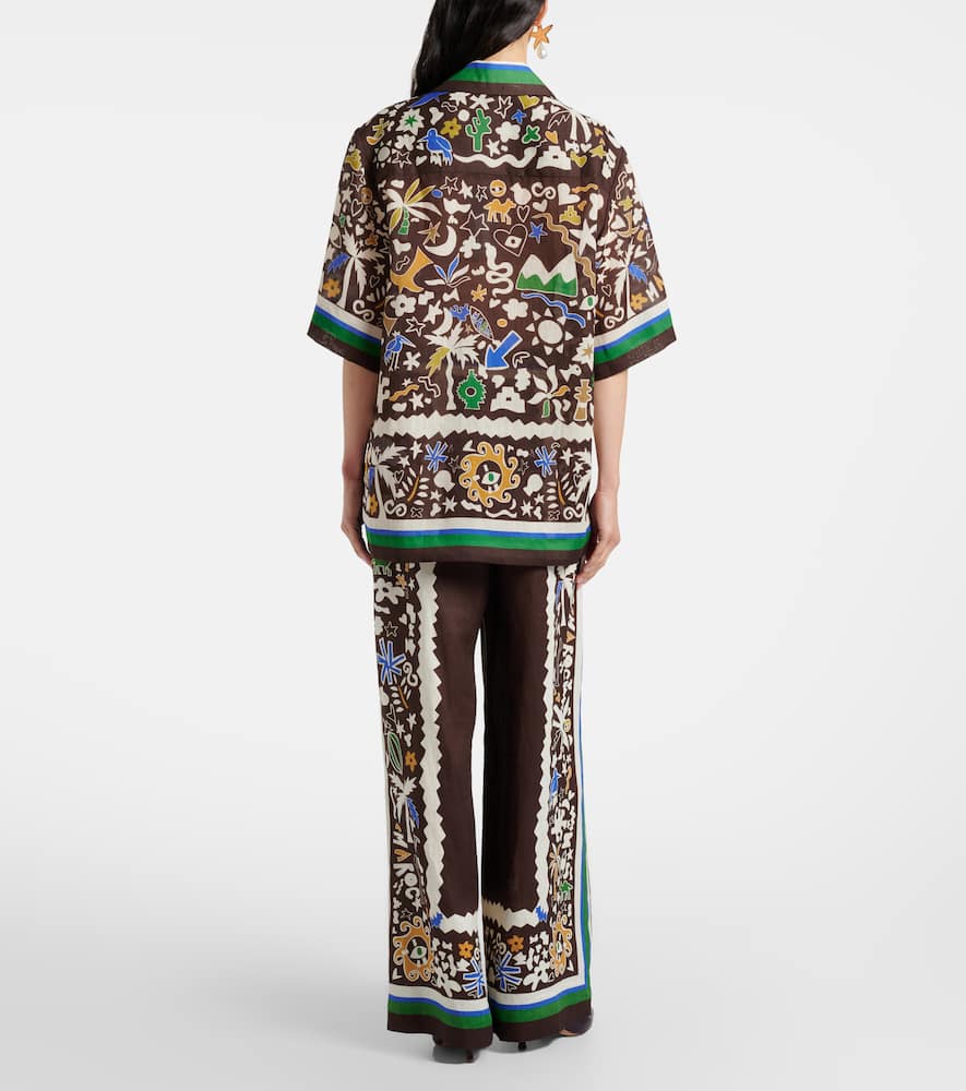 Alemais Alémais Maroc Cotton Wide-leg Pants In Multi
