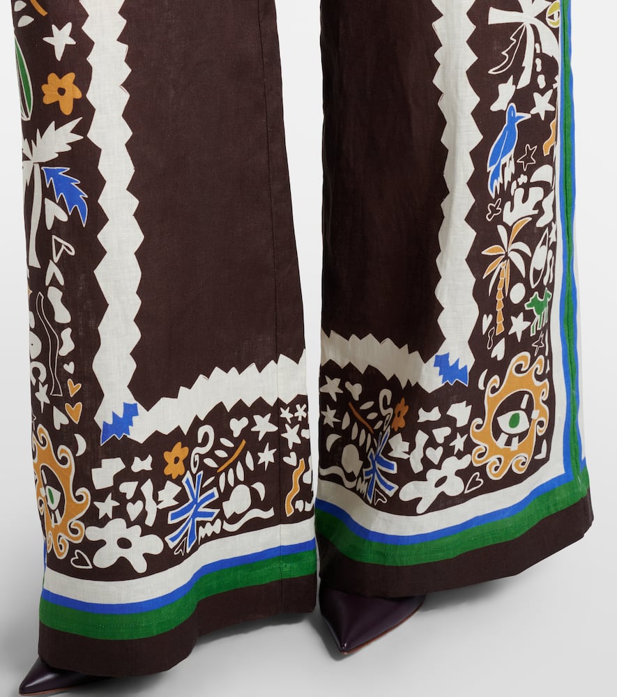 Alemais Alémais Maroc Cotton Wide-leg Pants In Multi
