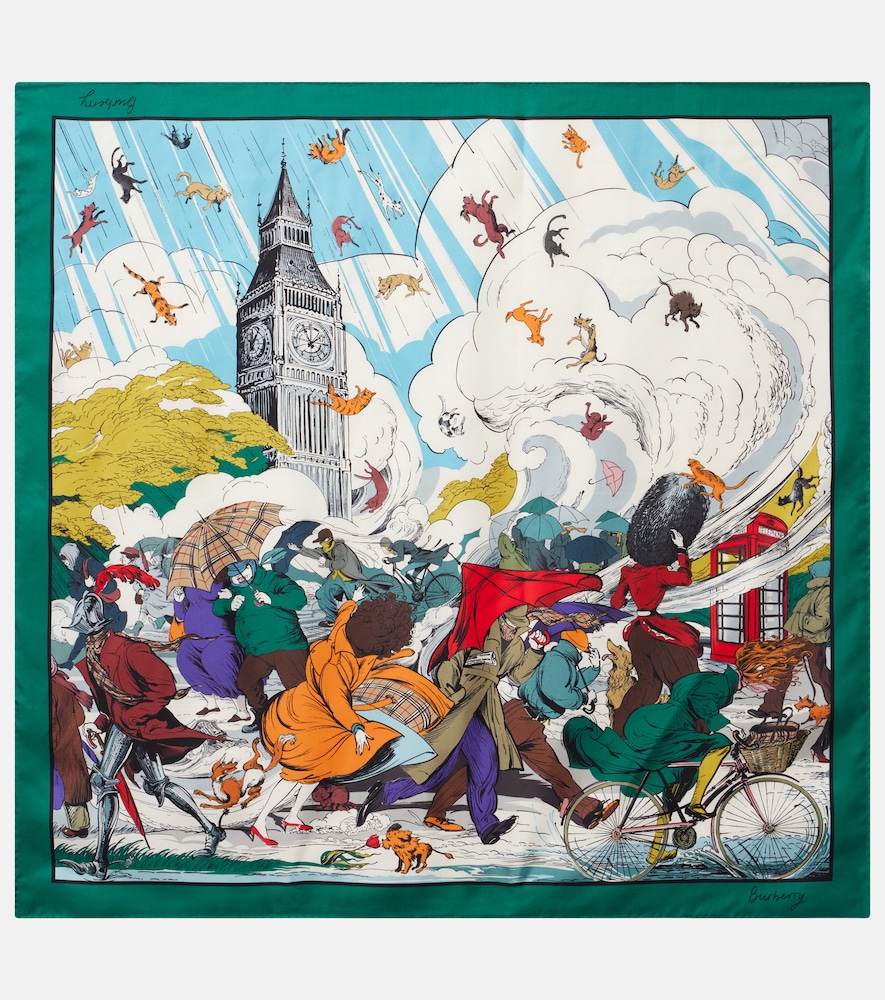 Burberry Printed silk twill scarf
