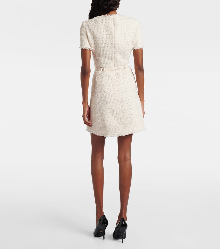 Versace Medusa '95 Cotton-blend Tweed Minidress In Animal Print