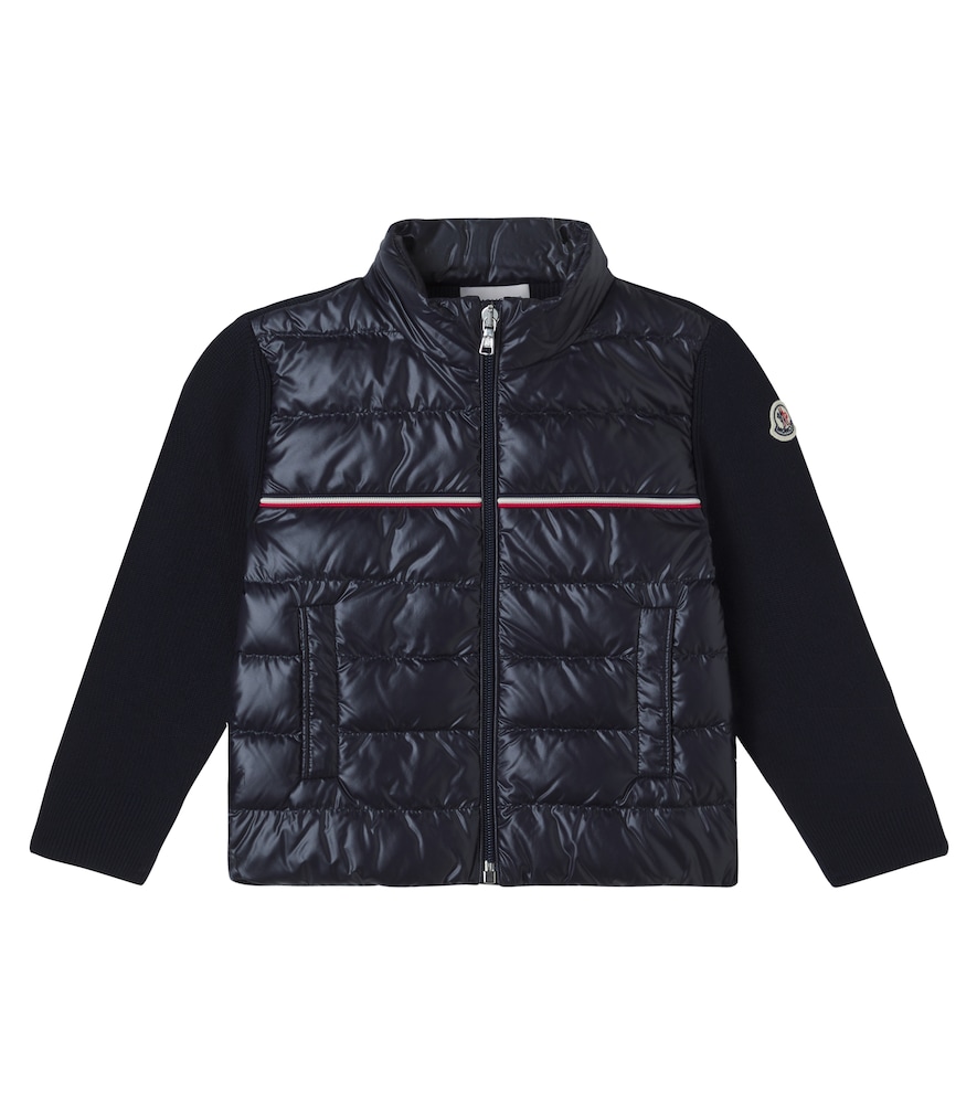 Moncler Enfant Blue Down-Paneled Cardigan Y Size 6 - Mytheresa