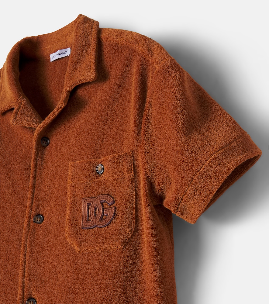  Dolce&gabbana Kids Dolce&gabbana Kids Hemd Dg Aus Baumwollfrottee 
