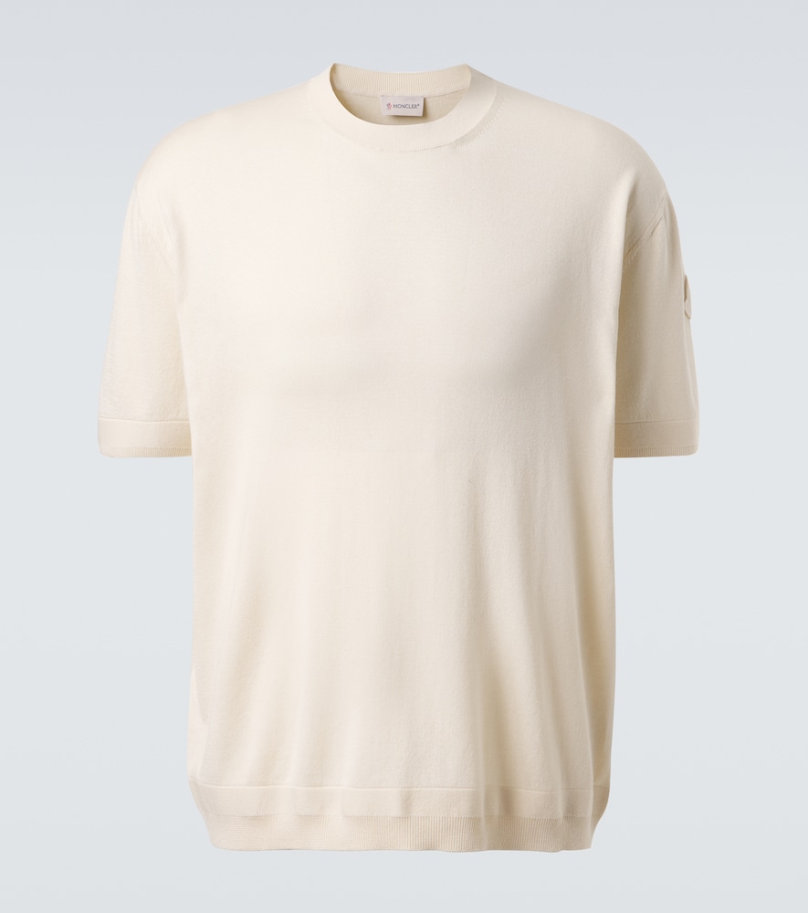 Moncler Uomo T-Shirt In Seta E Cotone Bianco It Taglia 52- Mytheresa