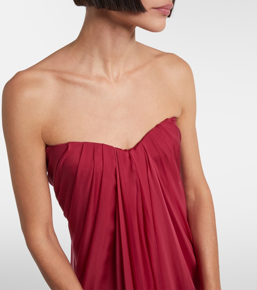  Mcqueen Mcqueen Bustier-robe Aus Seidenchiffon 
