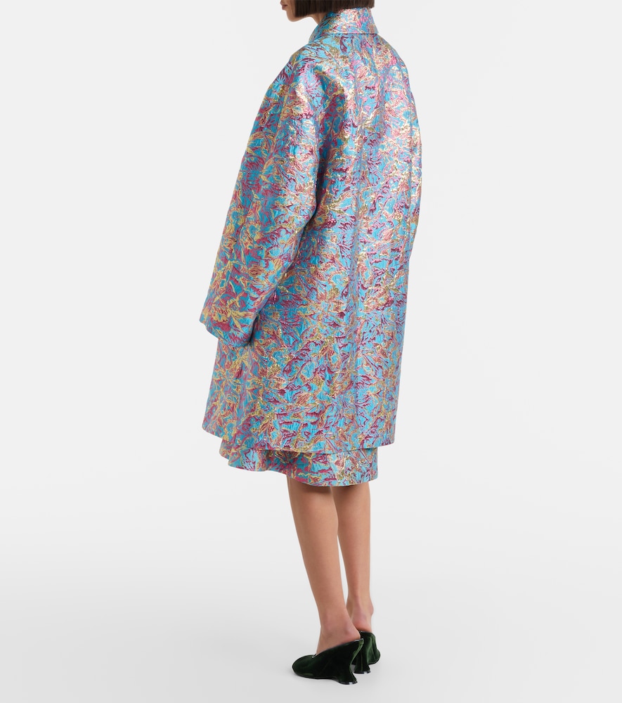 Dries Van Noten Single-breasted Coat In Blue