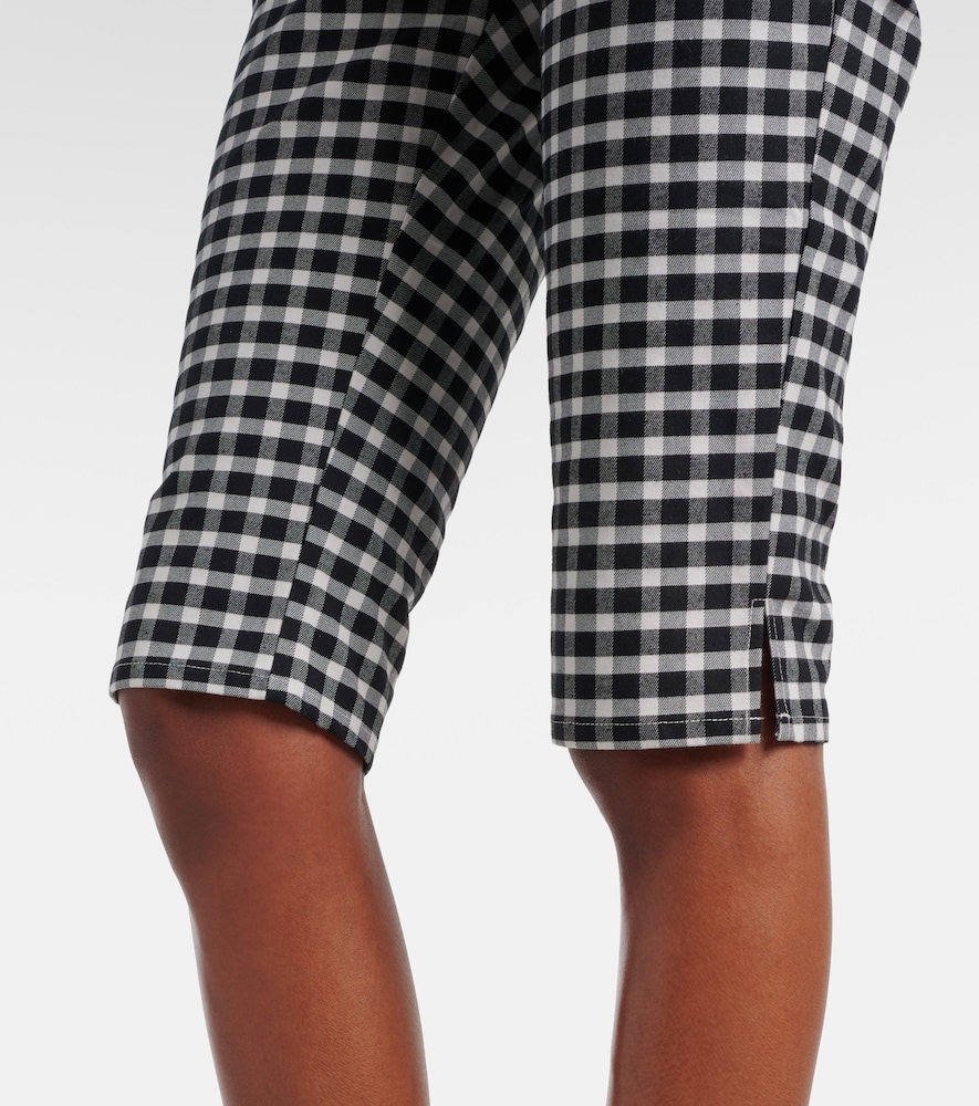  Posse Posse Chiara Gingham Cotton-blend Capri Pants 