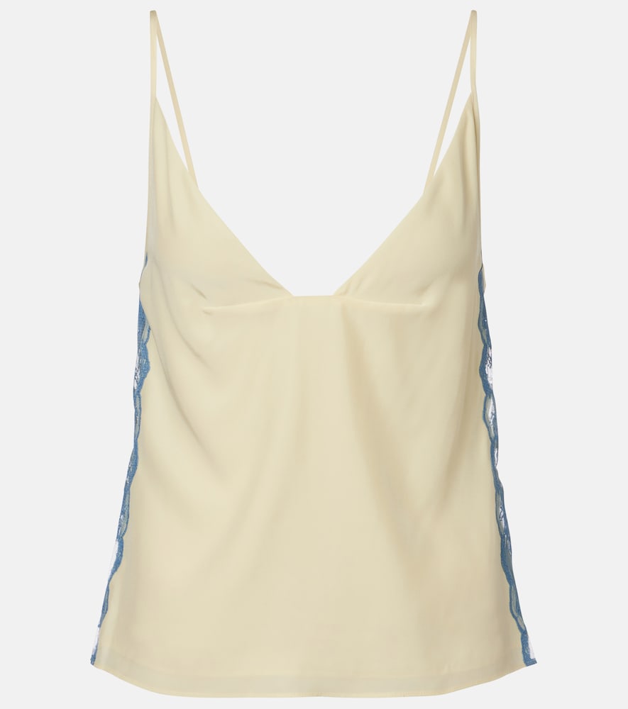 SIR Lace-trimmed silk camisole