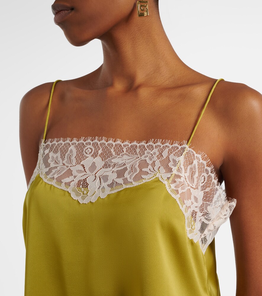 Hanna Lace-Trimmed Satin Camisole