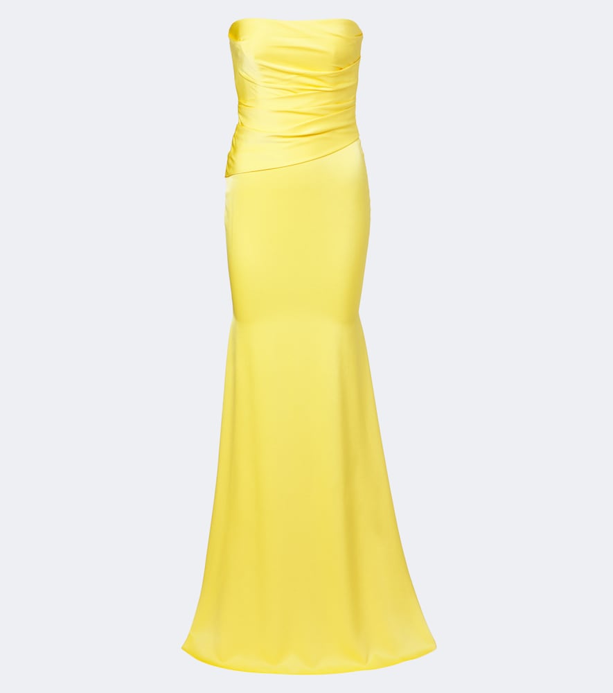 Bustier-Robe aus Satin-Crêpe