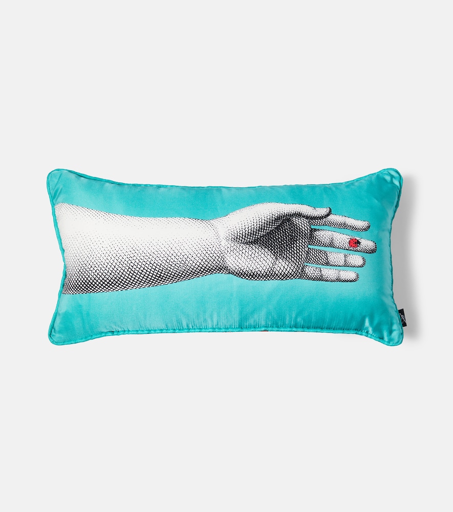 Fornasetti Mano printed silk and cotton-blend cushion | Thumbnail 4
