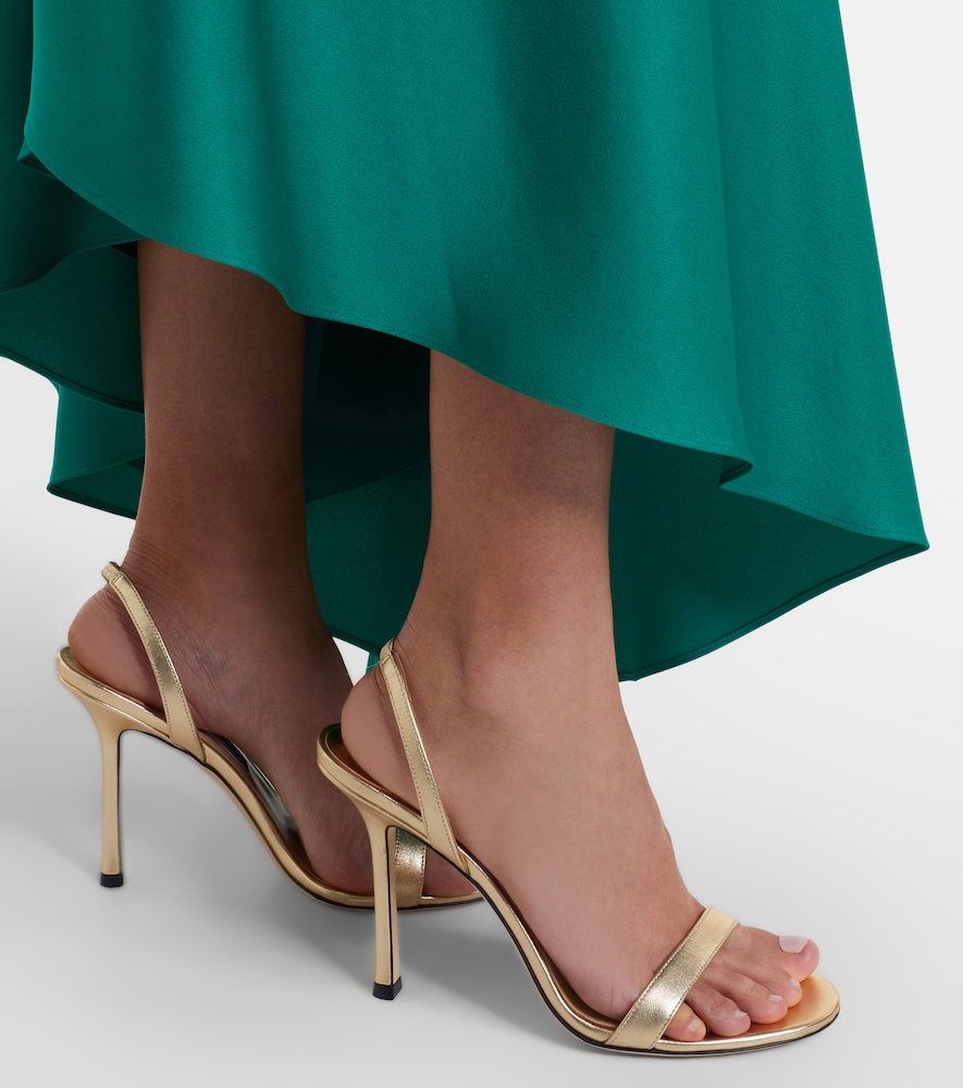 Jenn Metallic Leather Slingback Sandals