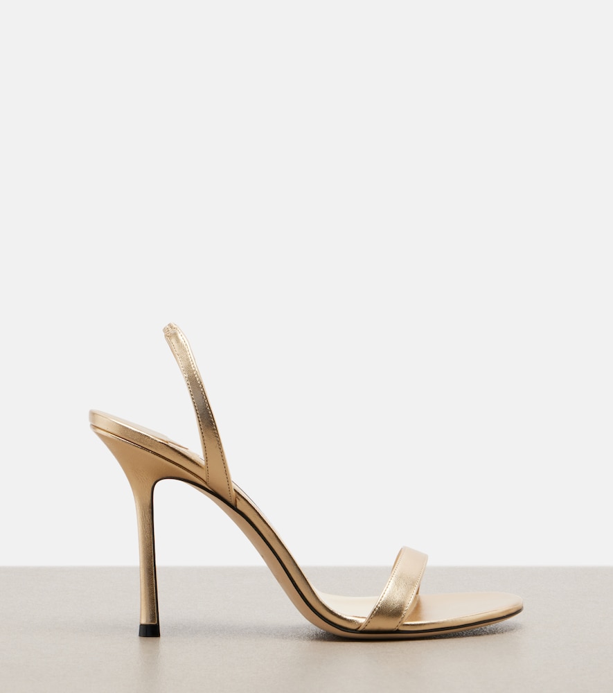 Jenn Metallic Leather Slingback Sandals