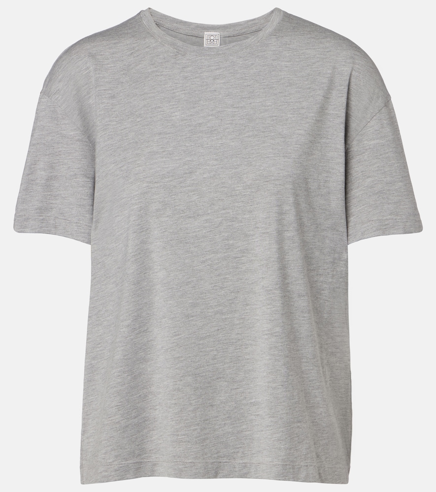 Toteme Women's Grey Jersey T-Shirt UK Size 6 - Mytheresa