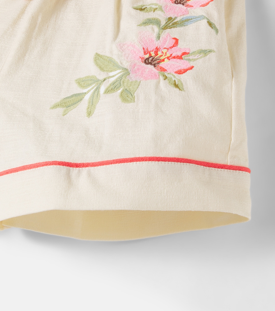  Zimmermann Kids Zimmermann Kids Aster Embroidered Cotton Shorts 