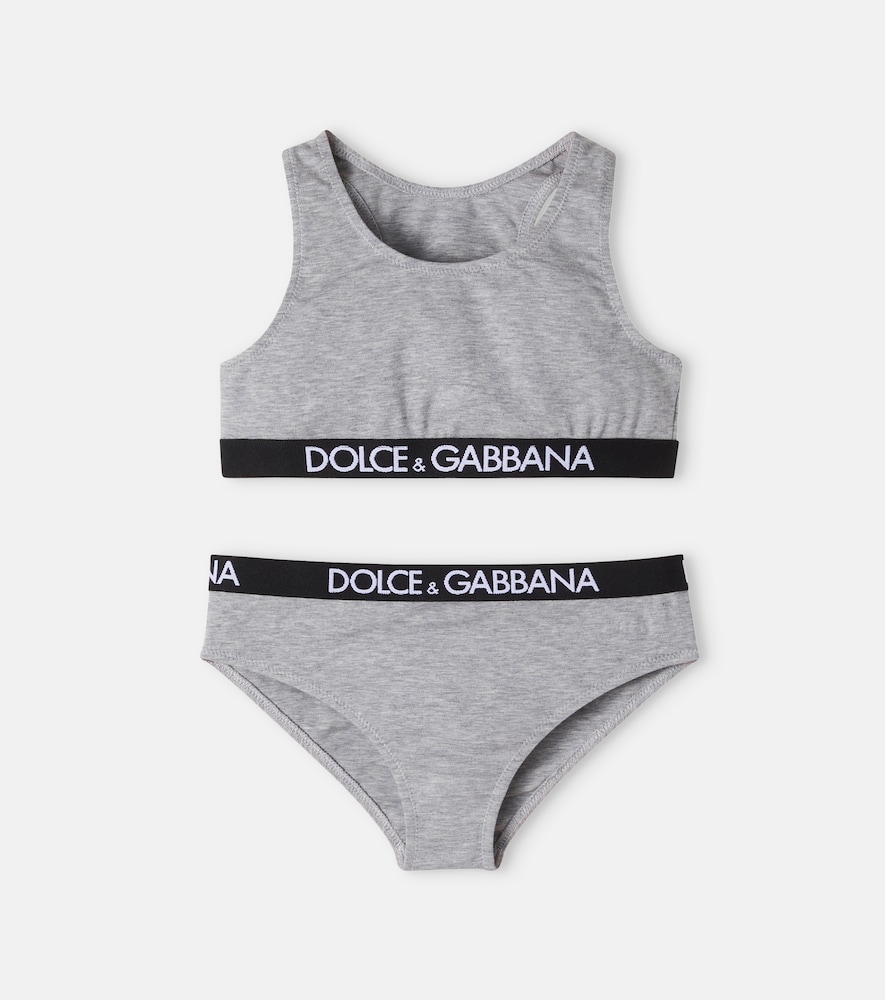 Dolce & Gabbana , Kids Bikinis, Female, Gray, 12 Y | 152 Cm, Coordinato Bikini - Image 2