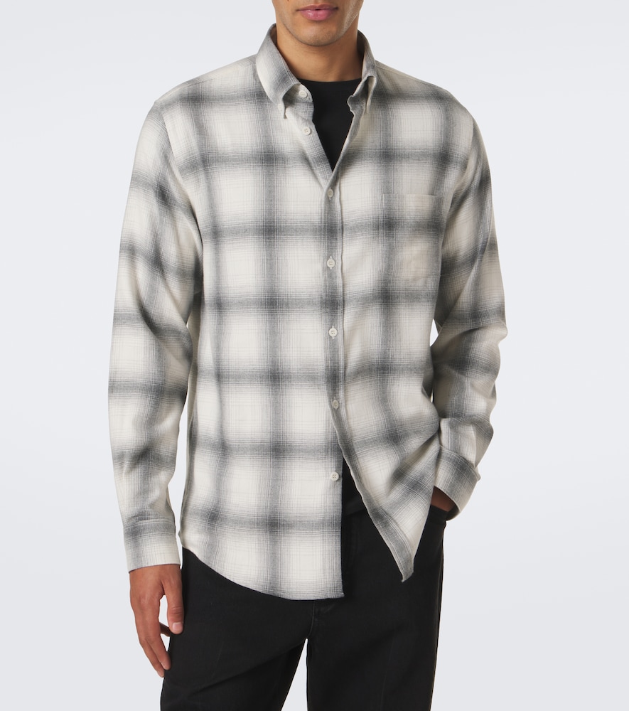 Checked Cotton Flannel Shirt