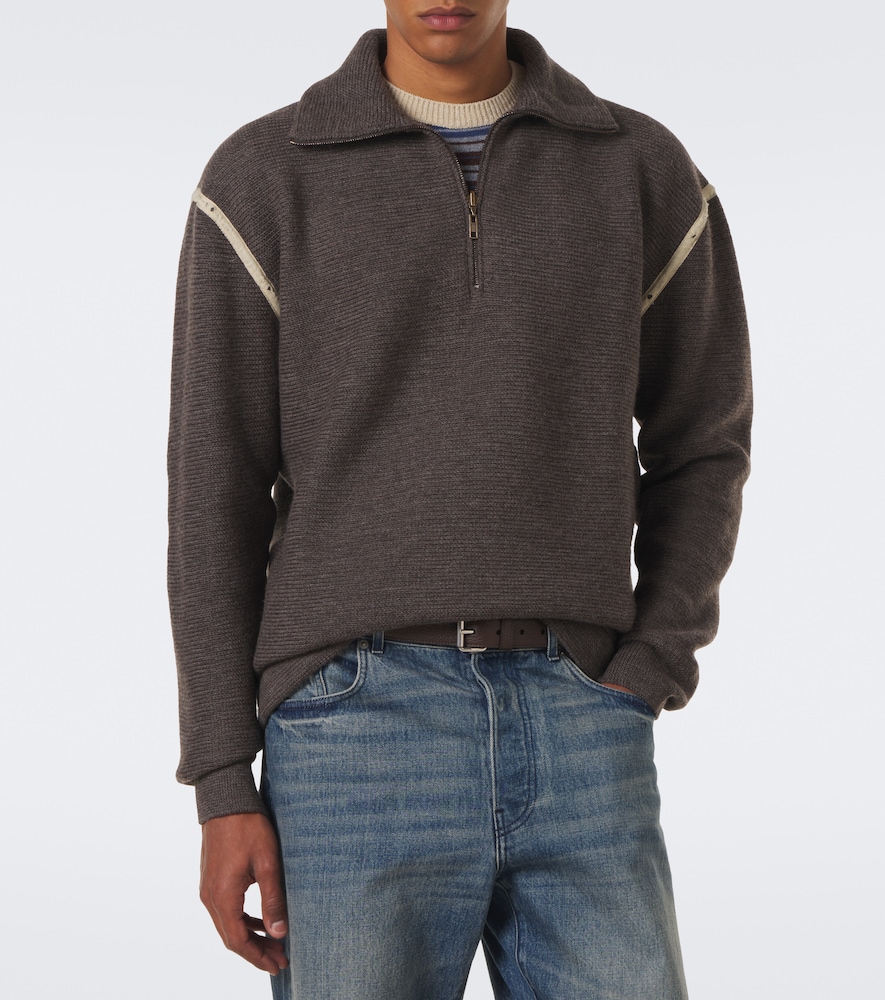 Wool Zip-Up Sweater