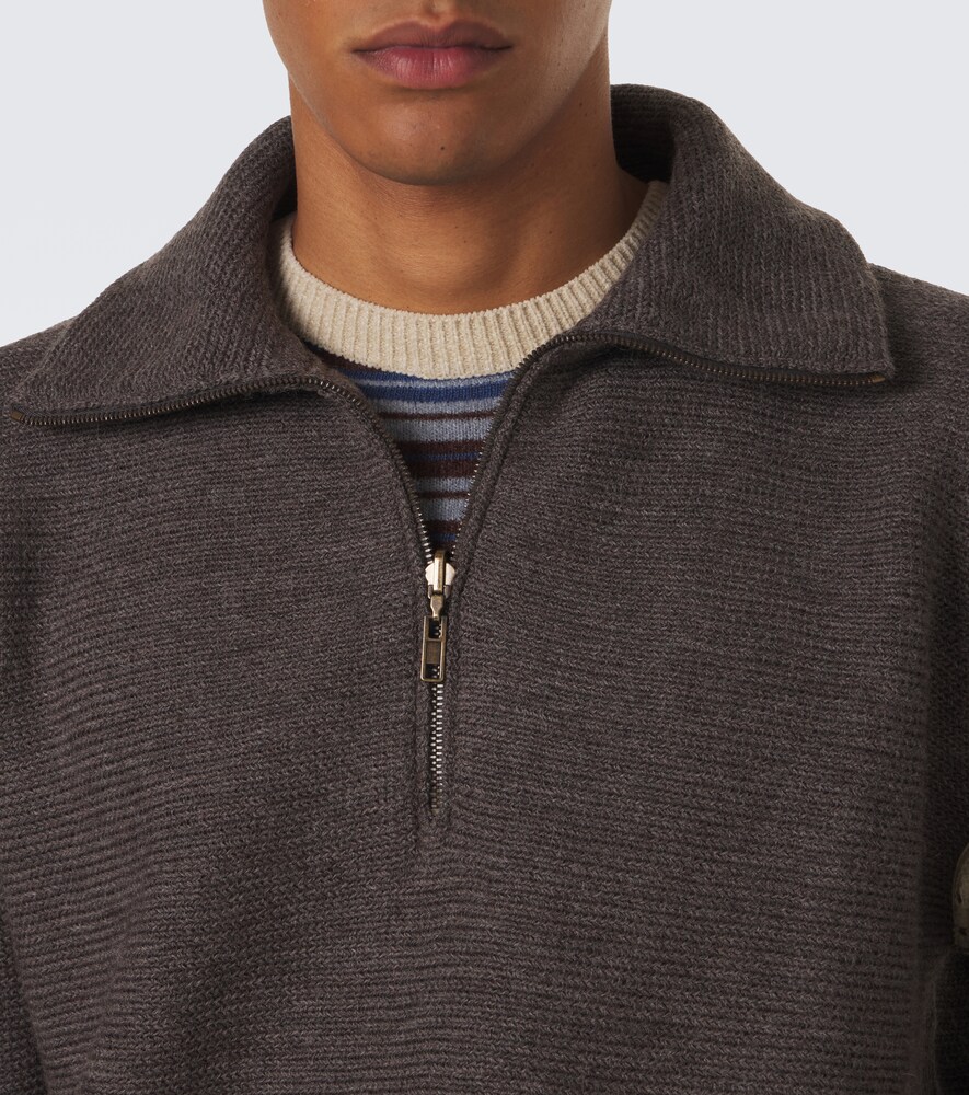 Wool Zip-Up Sweater