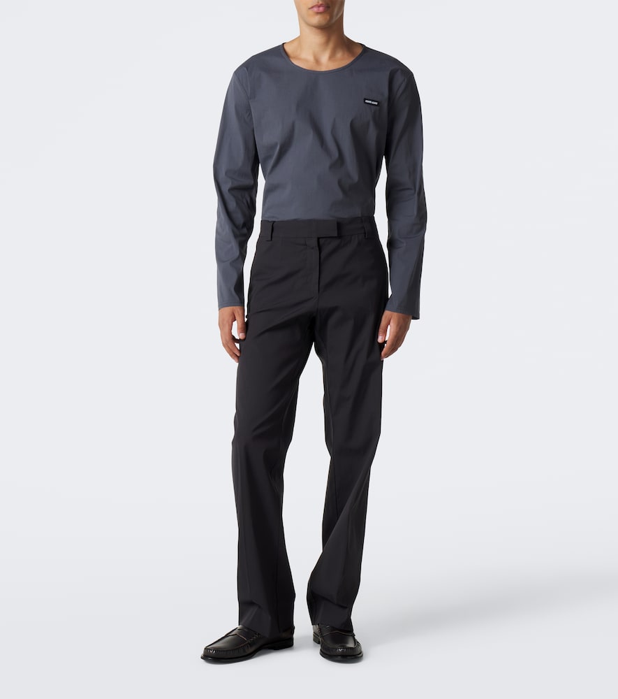Cotton-Blend Poplin T-Shirt