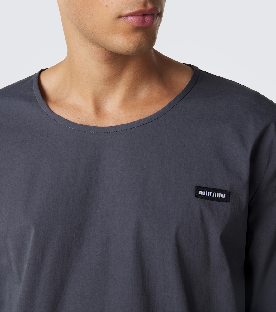 Cotton-Blend Poplin T-Shirt